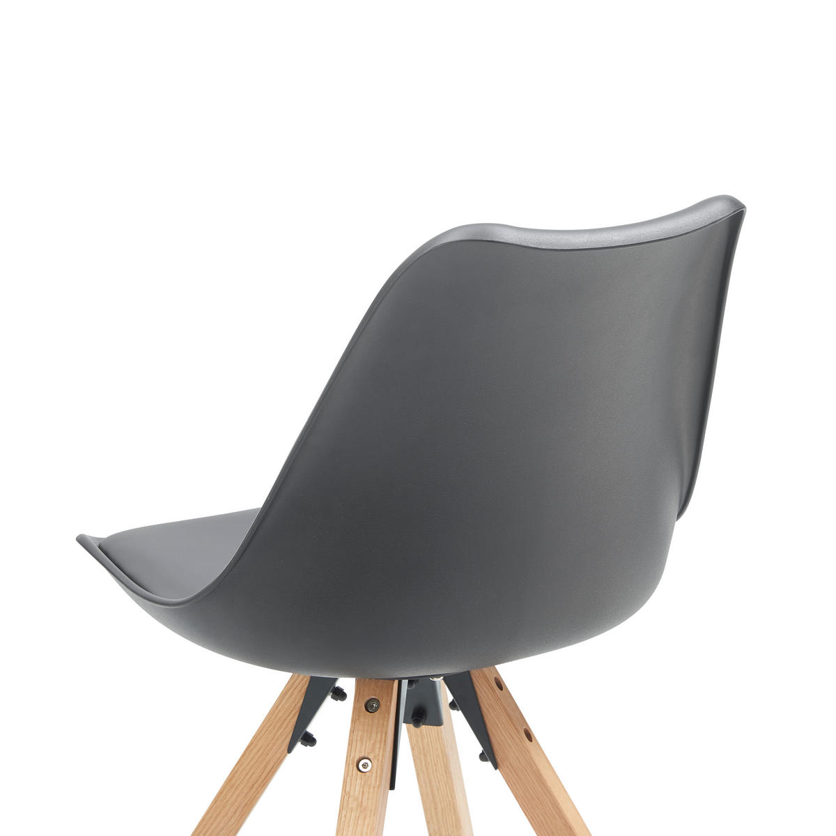 STUHL in Holz, Kunststoff, Textil Schwarz  - Schwarz/Naturfarben, LIFESTYLE, Holz/Kunststoff (48,5/84/55cm) - MID.YOU
