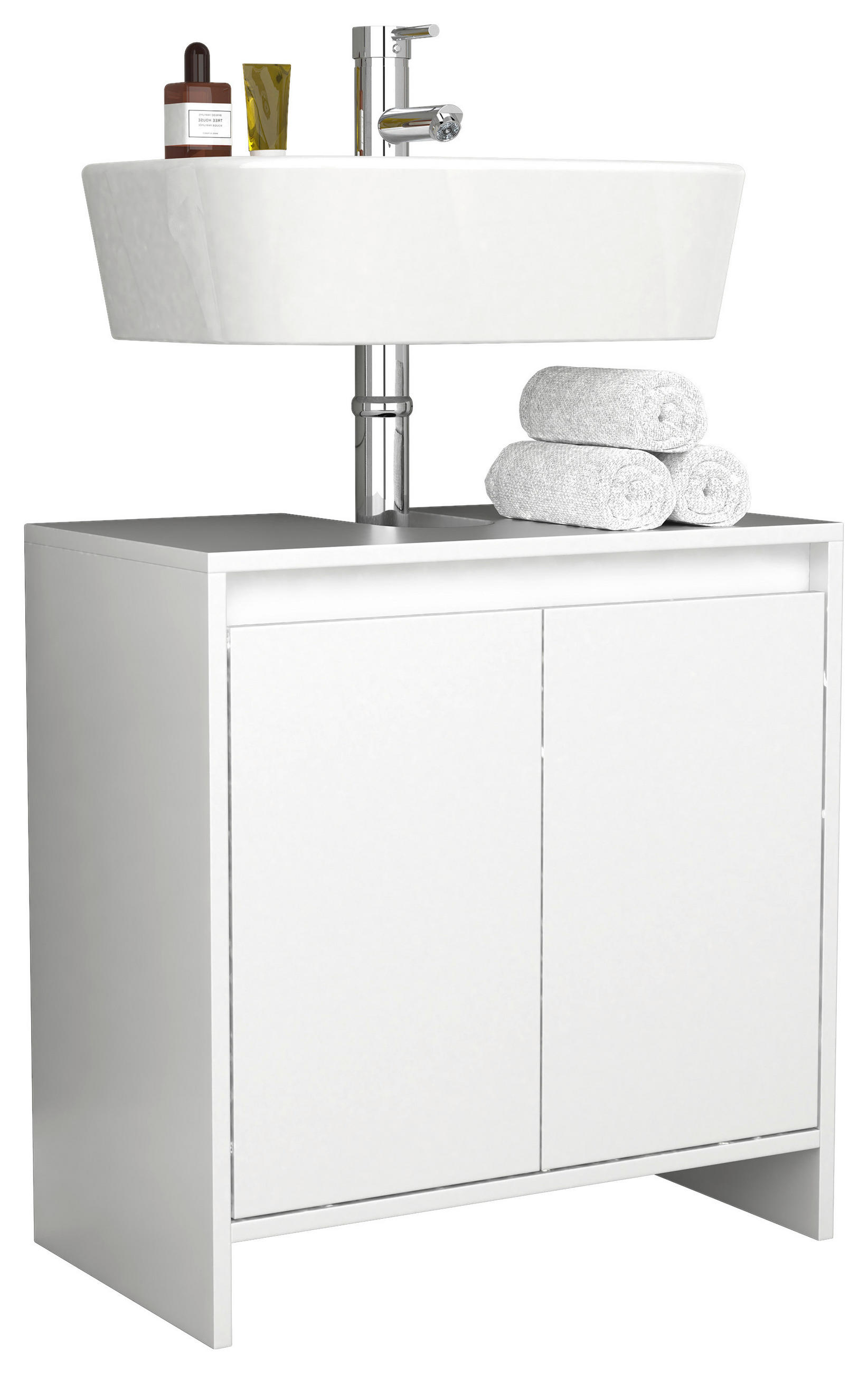 Waschbeckenunterschrank Malira Weiß B: 58 Cm