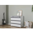 KOMMODE  in 93/81/42 cm  - Silberfarben/Graphitfarben, Trend, Holzwerkstoff (93/81/42cm) - Xora