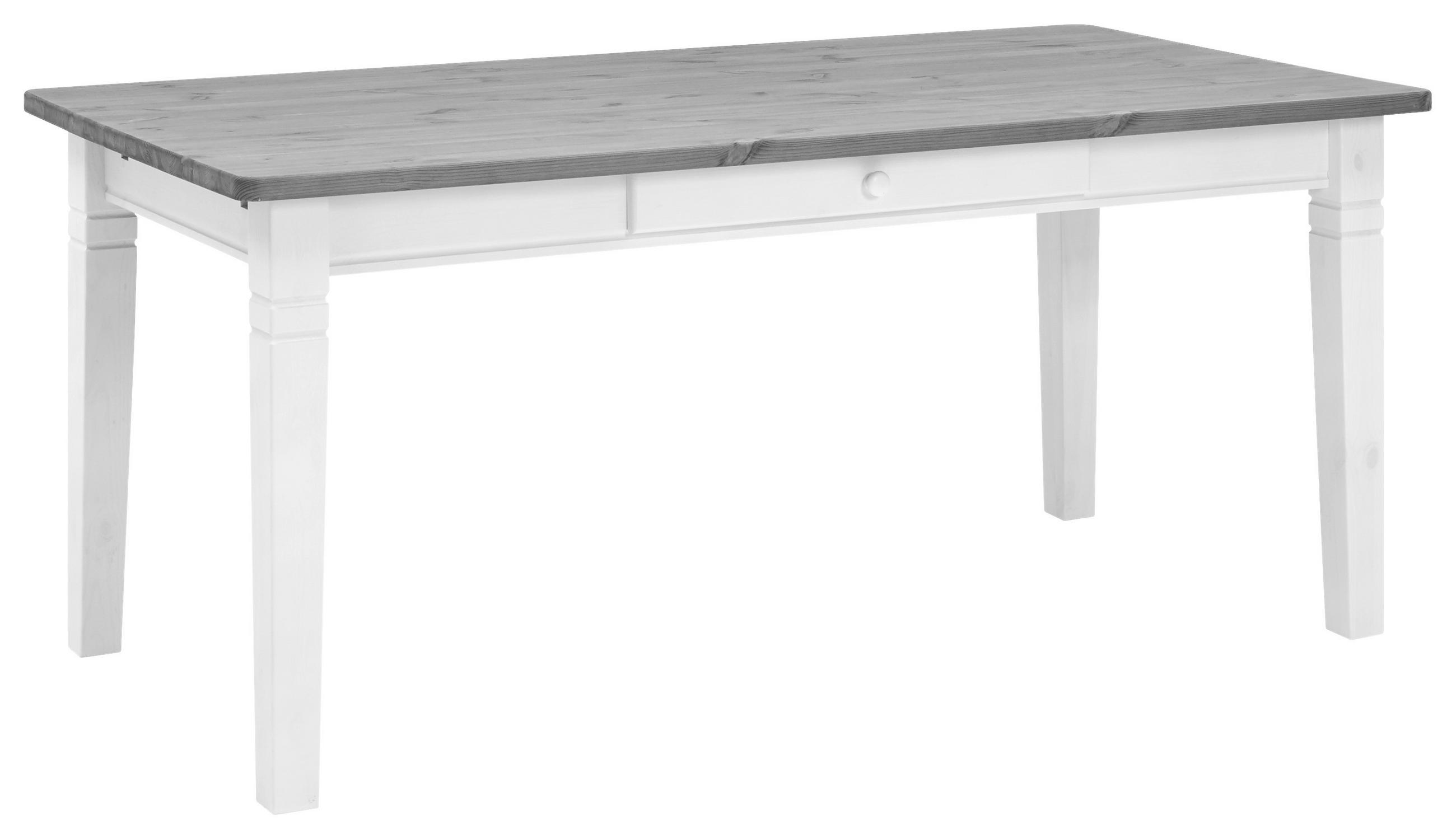 ESSTISCH in Holz 180/90/78 cm  - Weiß/Grau, ROMANTIK / LANDHAUS, Holz (180/90/78cm) - Boxxx
