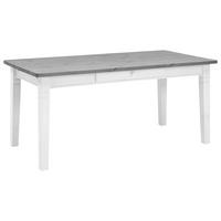 ESSTISCH in Holz 180/90/78 cm  - Weiß/Grau, ROMANTIK / LANDHAUS, Holz (180/90/78cm) - Boxxx