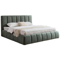 POLSTERBETT 180/200 cm,  in Grün, gepolstertes Kopfteil, Lattenrost, Bettkasten,  - Schwarz/Naturfarben, Design, Holz/Kunststoff (180/200cm) - Boxxx