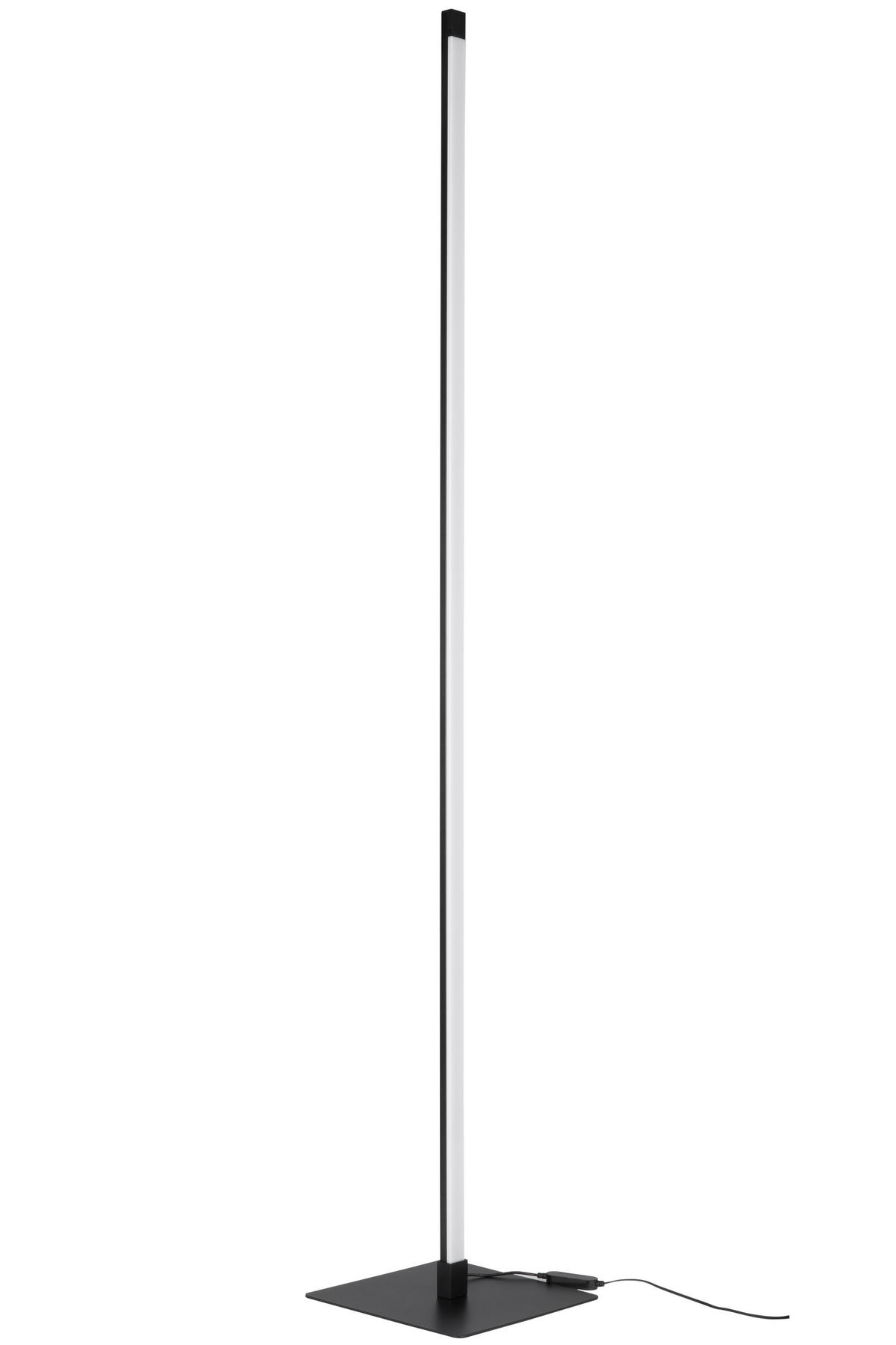 LED ÁLLÓLÁMPA - fekete/fehér, Lifestyle, műanyag/fém (24,5/148/24,5cm) - Novel