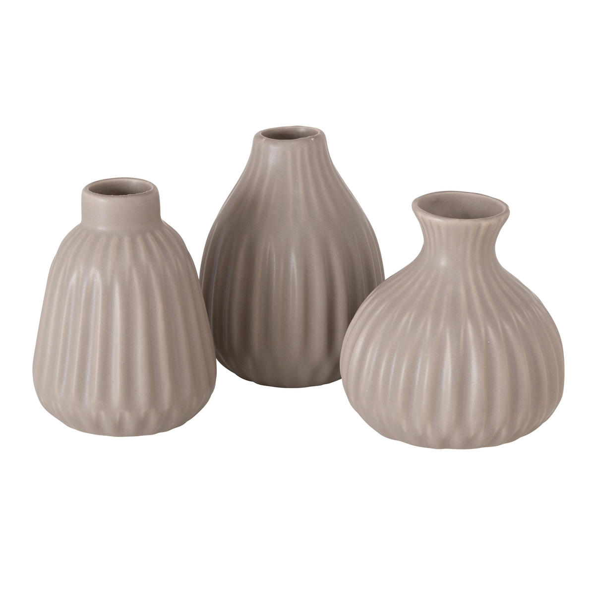 VASE  - Grau, Trend, Keramik (10/11.5cm) - Ambia Home