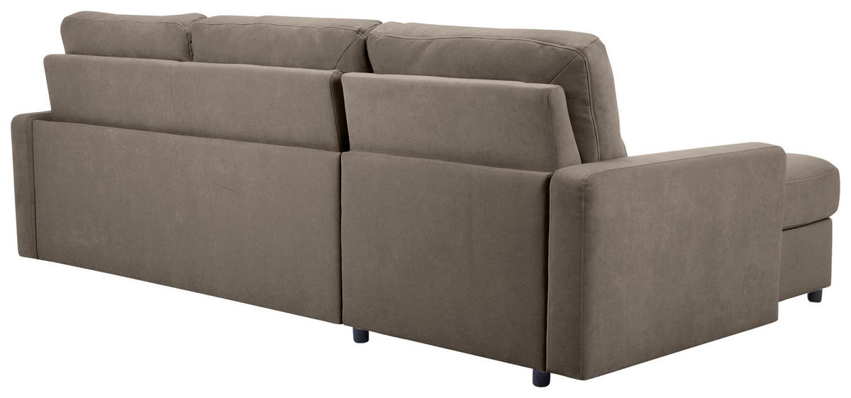 ECKSOFA Braun Webstoff  - Schwarz/Braun, KONVENTIONELL, Kunststoff/Textil (160/270cm) - Carryhome