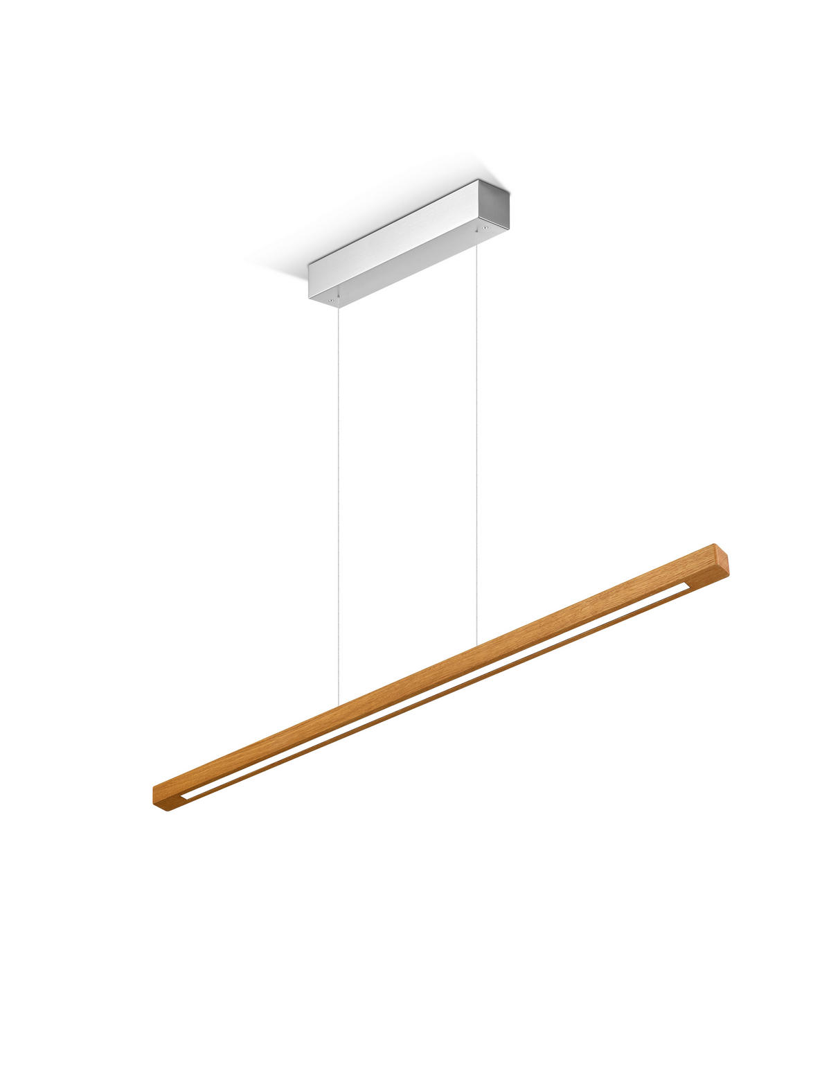 LED-HÄNGELEUCHTE Leonora Slim 130/5/55-150 cm  - Nickelfarben, Natur, Metall (130/5/55-150cm)
