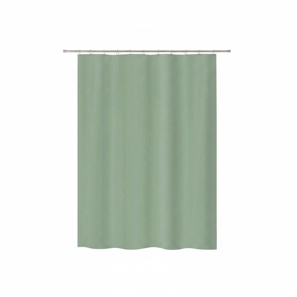 DUSCHVORHANG BIO 180/200 cm  - Grün, Basics, Kunststoff (180/200cm) - Spirella