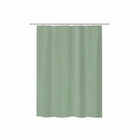 DUSCHVORHANG BIO 180/200 cm  - Grün, Basics, Kunststoff (180/200cm) - Spirella