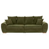 BIGSOFA in Cord Dunkelgrün  - Dunkelgrün/Eichefarben, Konventionell, Holz/Textil (270/72/109cm) - Carryhome