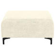 HOCKER in Textil Creme  - Creme/Schwarz, KONVENTIONELL, Textil/Metall (99/46/77cm) - Carryhome