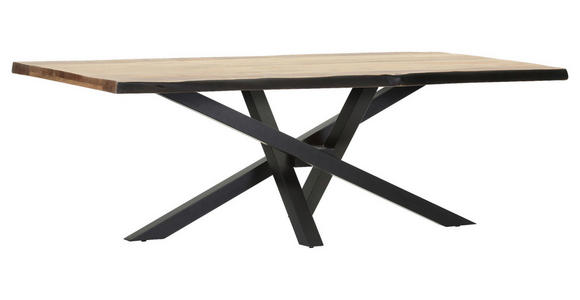 TISCHPLATTE      - Akaziefarben, Design, Holz (220/100/5cm) - Landscape