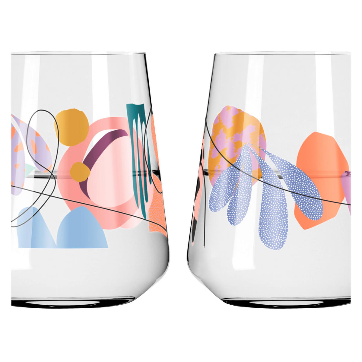 WASSERGLAS 500,00 ml 2-teilig  - Transparent/Multicolor, Trend, Glas (9,2/11,0cm) - Ritzenhoff
