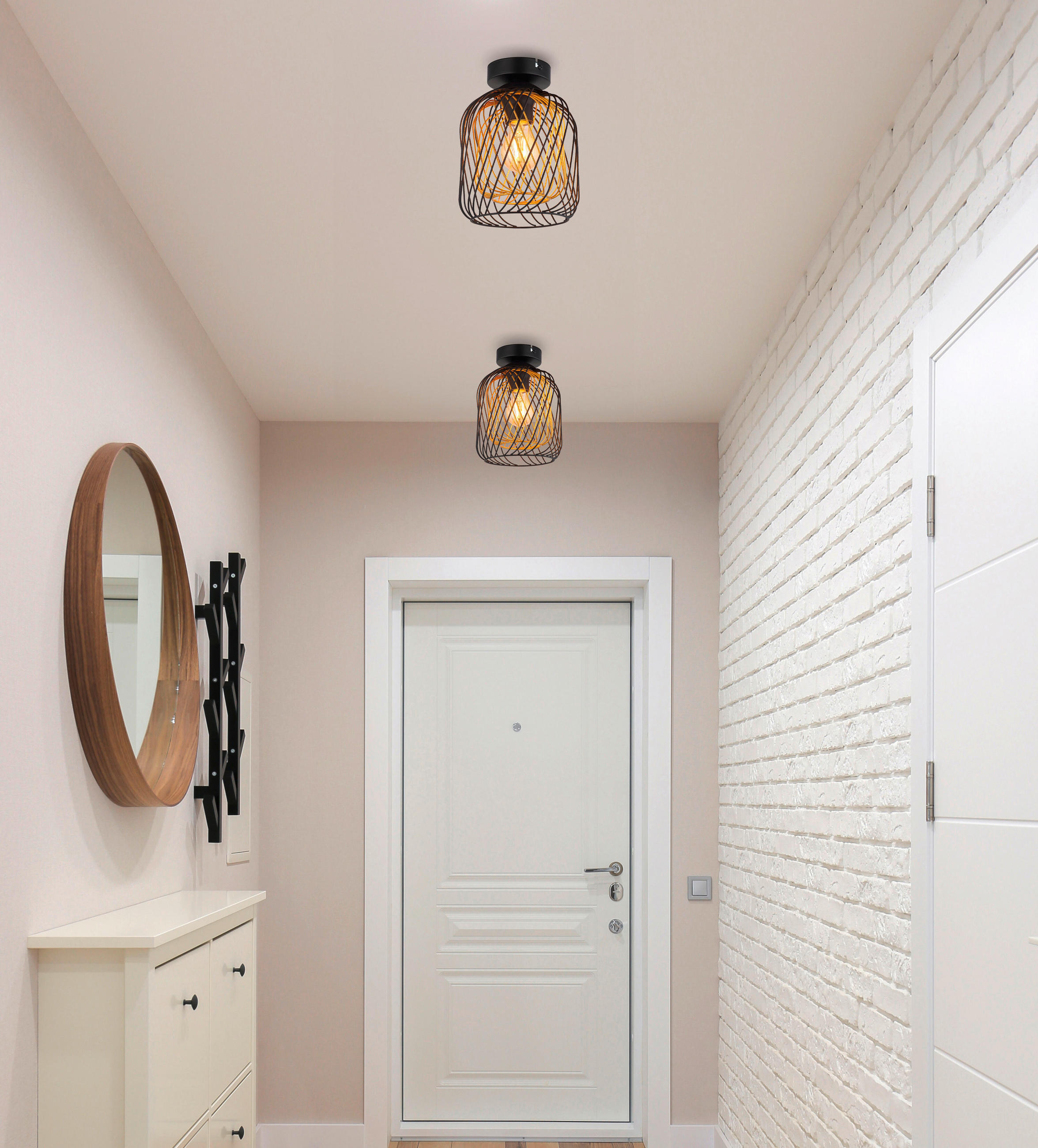BORDSLAMPA DICHTI 18/24,5 cm - svart/guldfärgad, Basics, metall/plast (18/24,5cm) - Globo