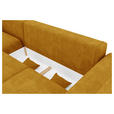 ECKSOFA  in Samt Gelb  195/293 cm  - Chromfarben/Gelb, KONVENTIONELL, Kunststoff/Textil (195/293cm) - Carryhome