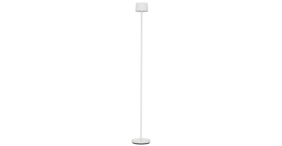 AKKU-STEHLEUCHTE 16/120 cm - Weiß, Design, Kunststoff/Metall (16/120cm) - Dieter Knoll