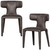 STUHL-SET 2 Stück  Lederlook  - Schwarz/Grau, MODERN, Holzwerkstoff/Textil (52/78/53cm) - Livetastic