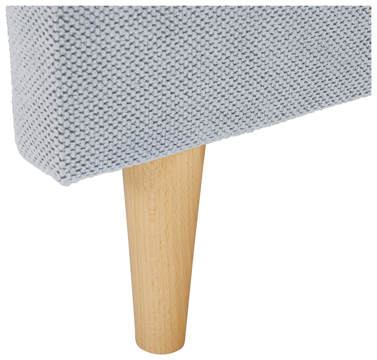 ECKSOFA Hellgrau Webstoff  - Hellgrau/Naturfarben, KONVENTIONELL, Holz/Textil (250/145cm) - Carryhome