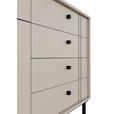 SIDEBOARD  in 160,2/81,8/37 cm  - Kaschmir/Schwarz, MODERN, Holzwerkstoff/Kunststoff (160,2/81,8/37cm) - Carryhome