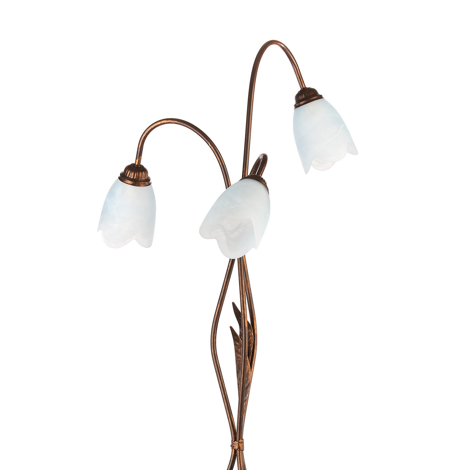 STEHLEUCHTE 52/168 cm    - Bronzefarben, KONVENTIONELL, Glas/Metall (52/168cm)