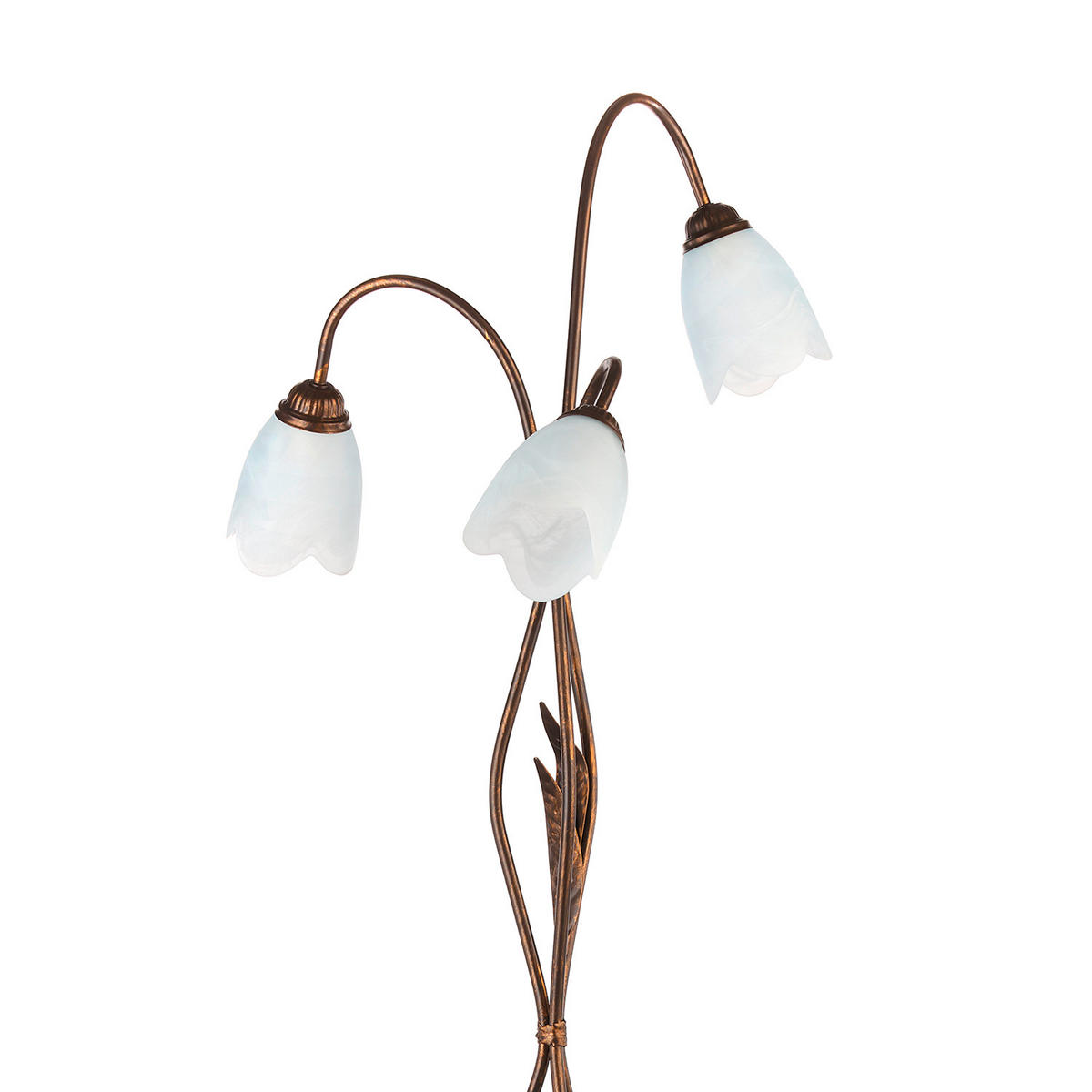 STEHLEUCHTE 52/168 cm    - Bronzefarben, KONVENTIONELL, Glas/Metall (52/168cm)