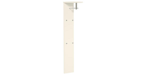 GARDEROBENPANEEL in 33/167/31 cm - Sandfarben/Chromfarben, Design, Holzwerkstoff/Metall (33/167/31cm) - Moderano