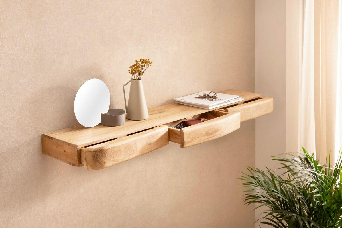 WANDBOARD in 120/8/20 cm Akaziefarben  - Akaziefarben, Design, Holz (120/8/20cm) - Livetastic