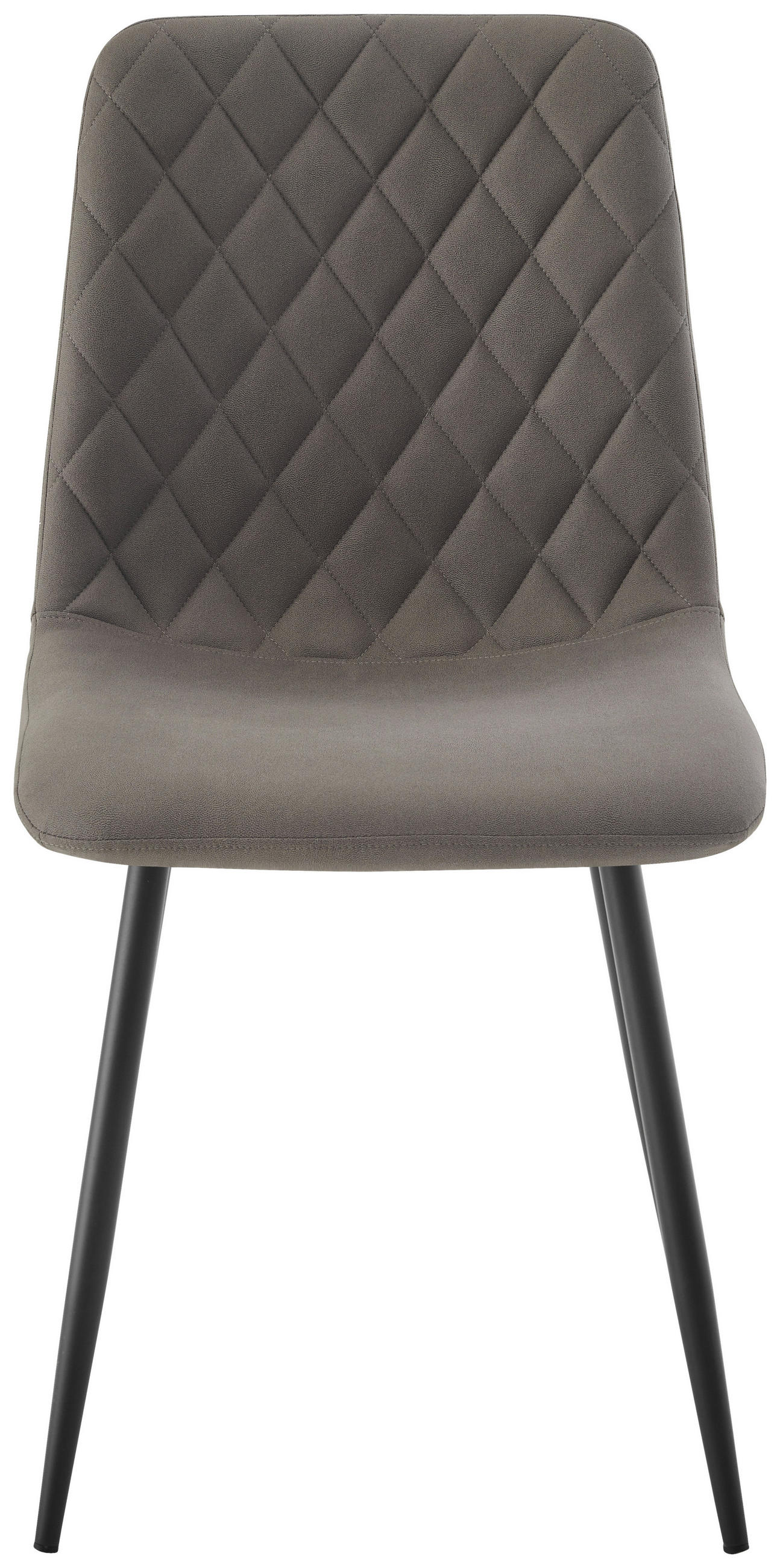 STUHL Leinenoptik Braun  - Schwarz/Braun, Design, Textil/Metall (45/87/55cm) - Ti'me