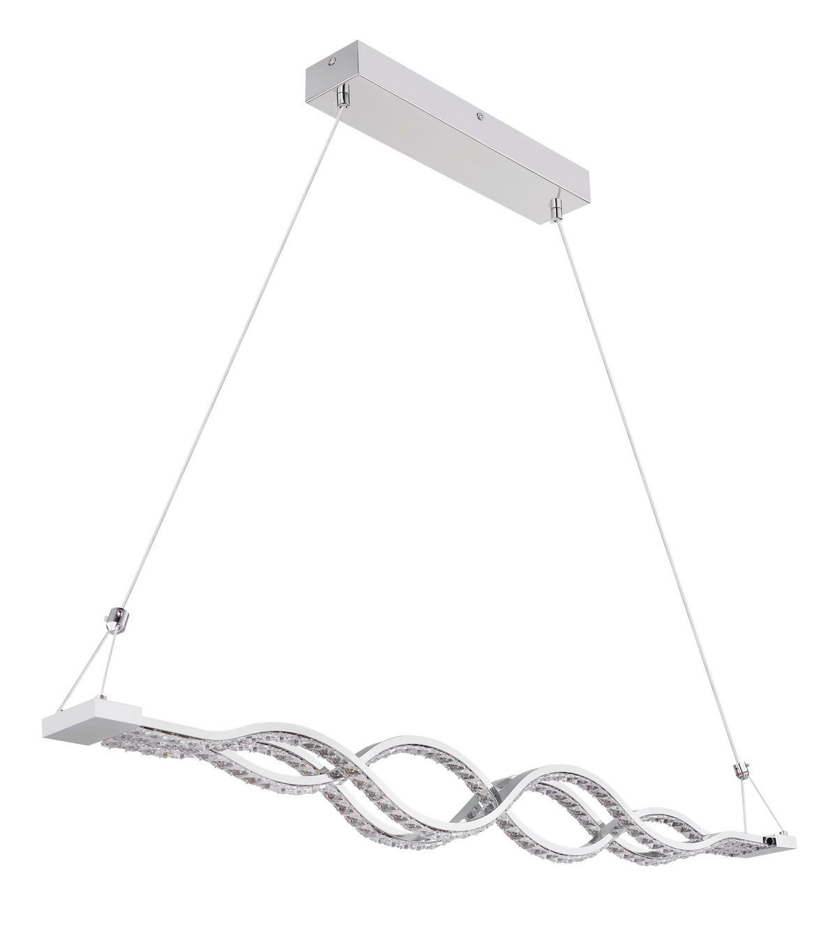 Lustră 95/7/140 cm  - alb/străveziu, Basics, plastic/sticlă (95/7/140cm)