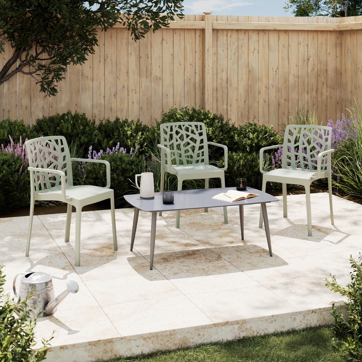 LOUNGETISCH  - Dunkelgrau, MODERN, Glas/Metall (105/40/60cm) - Ambia Garden