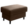 HOCKER in Textil Braun  - Schwarz/Braun, Modern, Holz/Textil (76/46/55cm) - Livetastic