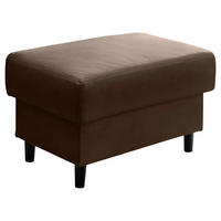 HOCKER in Textil Braun  - Schwarz/Braun, Modern, Holz/Textil (76/46/55cm) - Livetastic