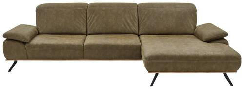 ROHOVÁ SEDACIA SÚPRAVA, textil, zelená - čierna/zelená, Natur, kov/drevo (322/201cm) - Beldomo System