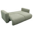 SCHLAFSOFA Flachgewebe Salbeigrün  inkl.  - Salbeigrün/Schwarz, MODERN, Kunststoff/Textil (248/94/109cm) - Carryhome