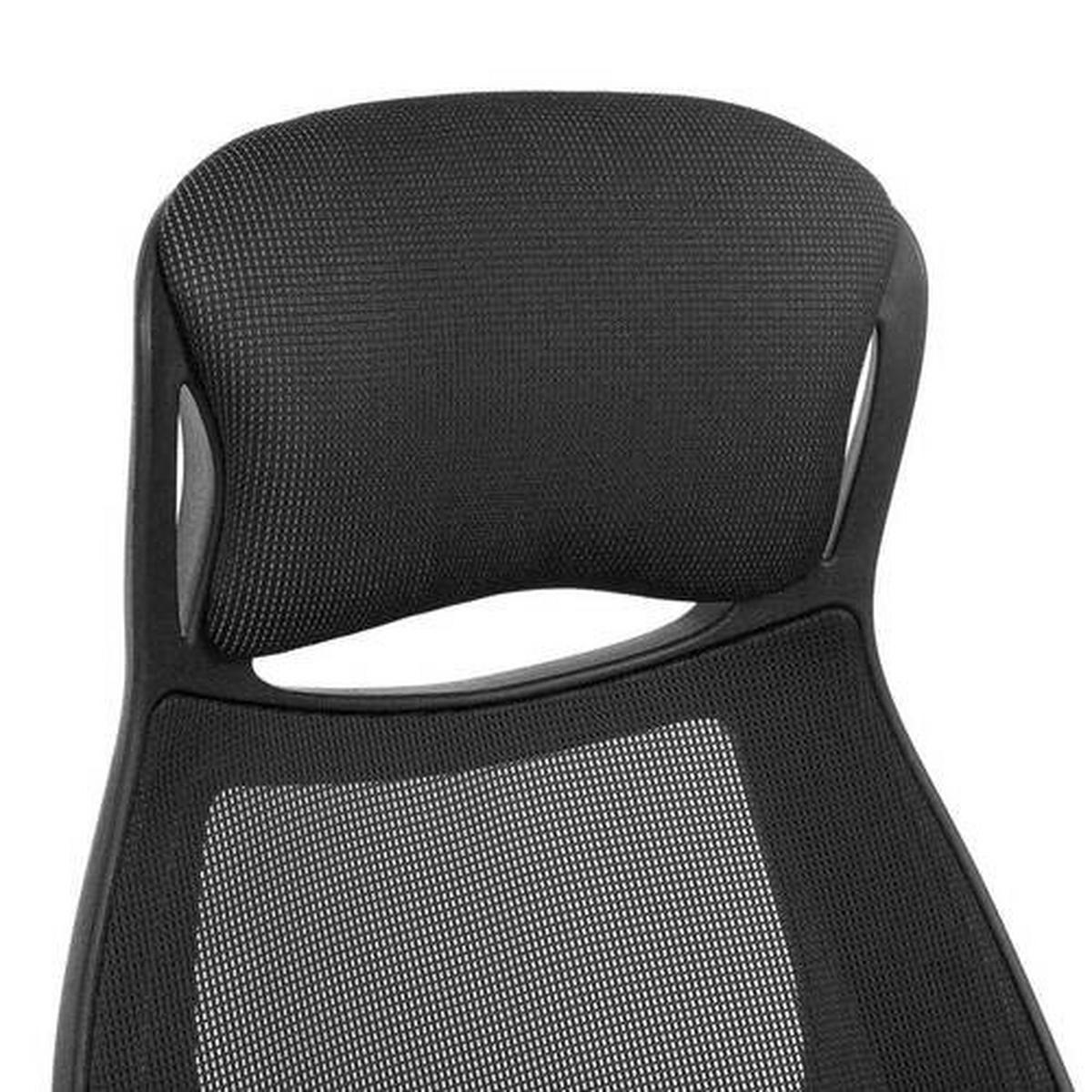 OTOČNÁ ŽIDLE, síťovina, černá, barvy stříbra - černá/barvy stříbra, Basics, kov/textil (64/126,5/55cm) - Boxxx