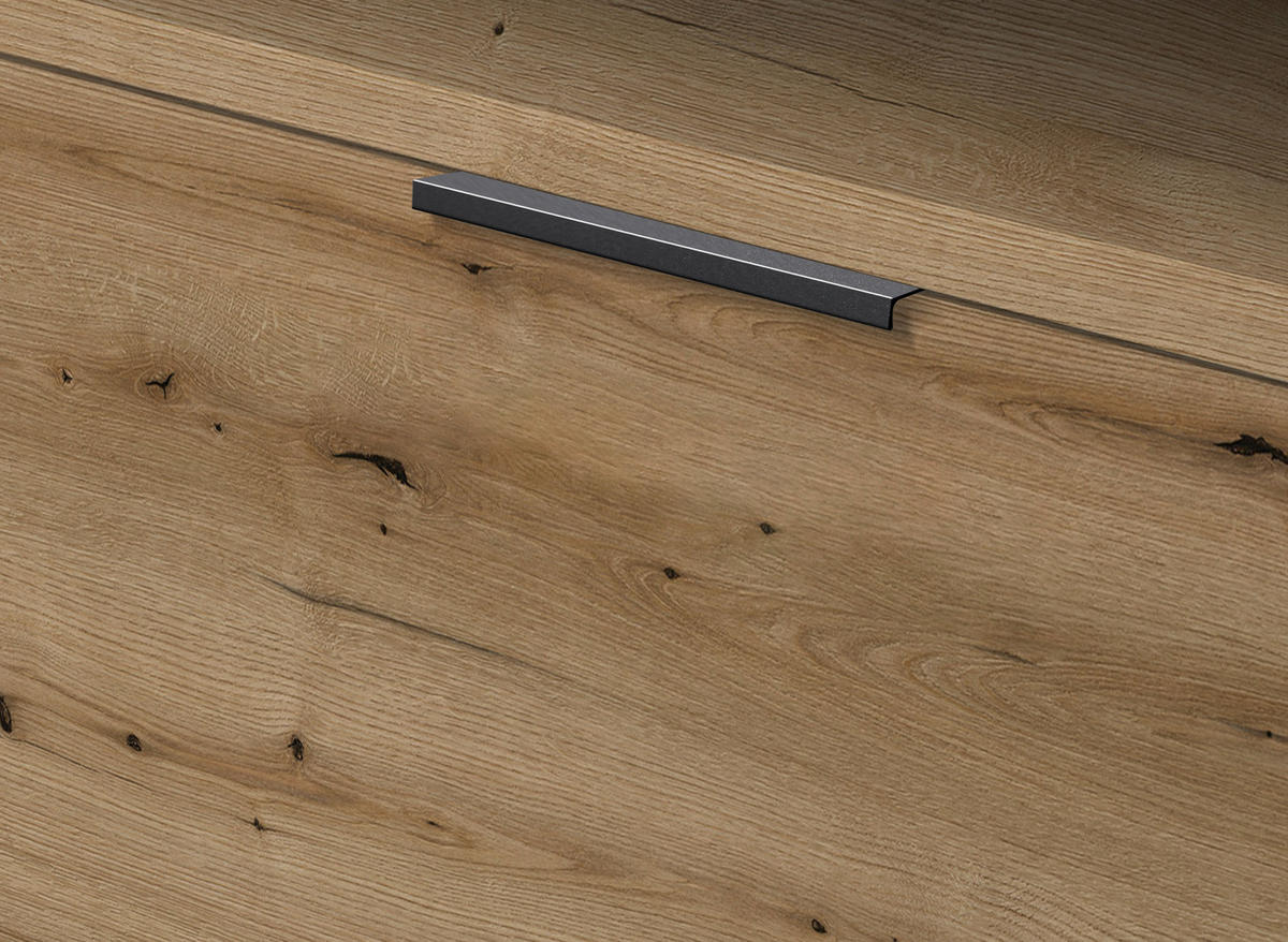 WASCHBECKENUNTERSCHRANK 70/60/35 cm  - Eichefarben/Schwarz, KONVENTIONELL, Holzwerkstoff/Kunststoff (70/60/35cm) - Xora