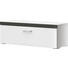 LOWBOARD geschroppt, tiefgezogen Graphitfarben, Weiß - Chromfarben/Graphitfarben, MODERN, Kunststoff/Metall (105/36,5/40cm) - XORA