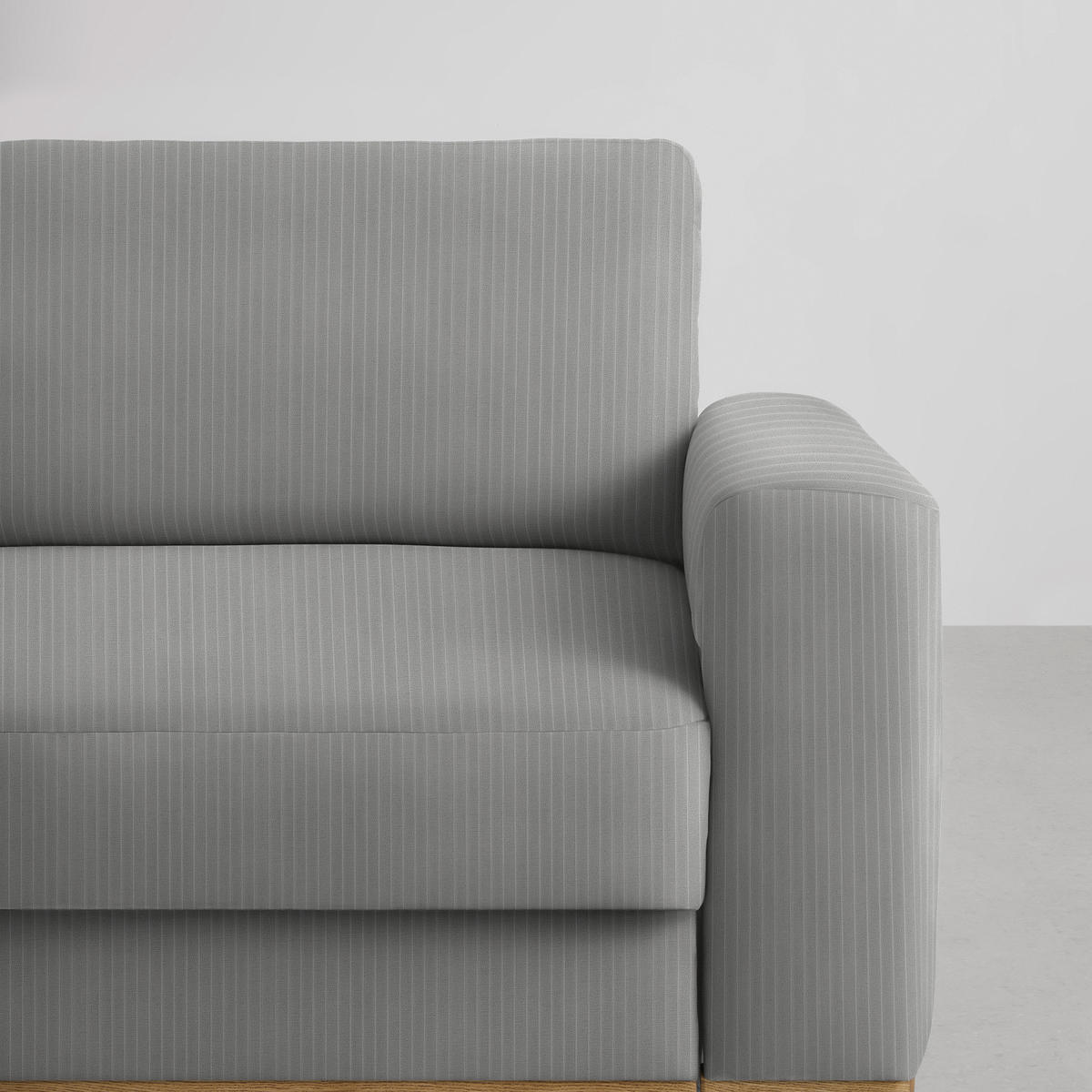 ECKSOFA Chenille, Cord Grau  - Schwarz/Grau, Konventionell, Holz/Textil (167/87/234cm) - MID.YOU