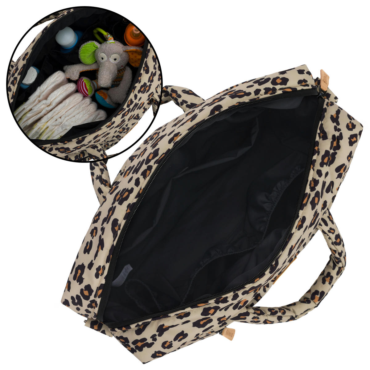 WICKELTASCHE  - Hellbraun/Dunkelorange, Basics, Textil (43/28/14cm) - Fillikid