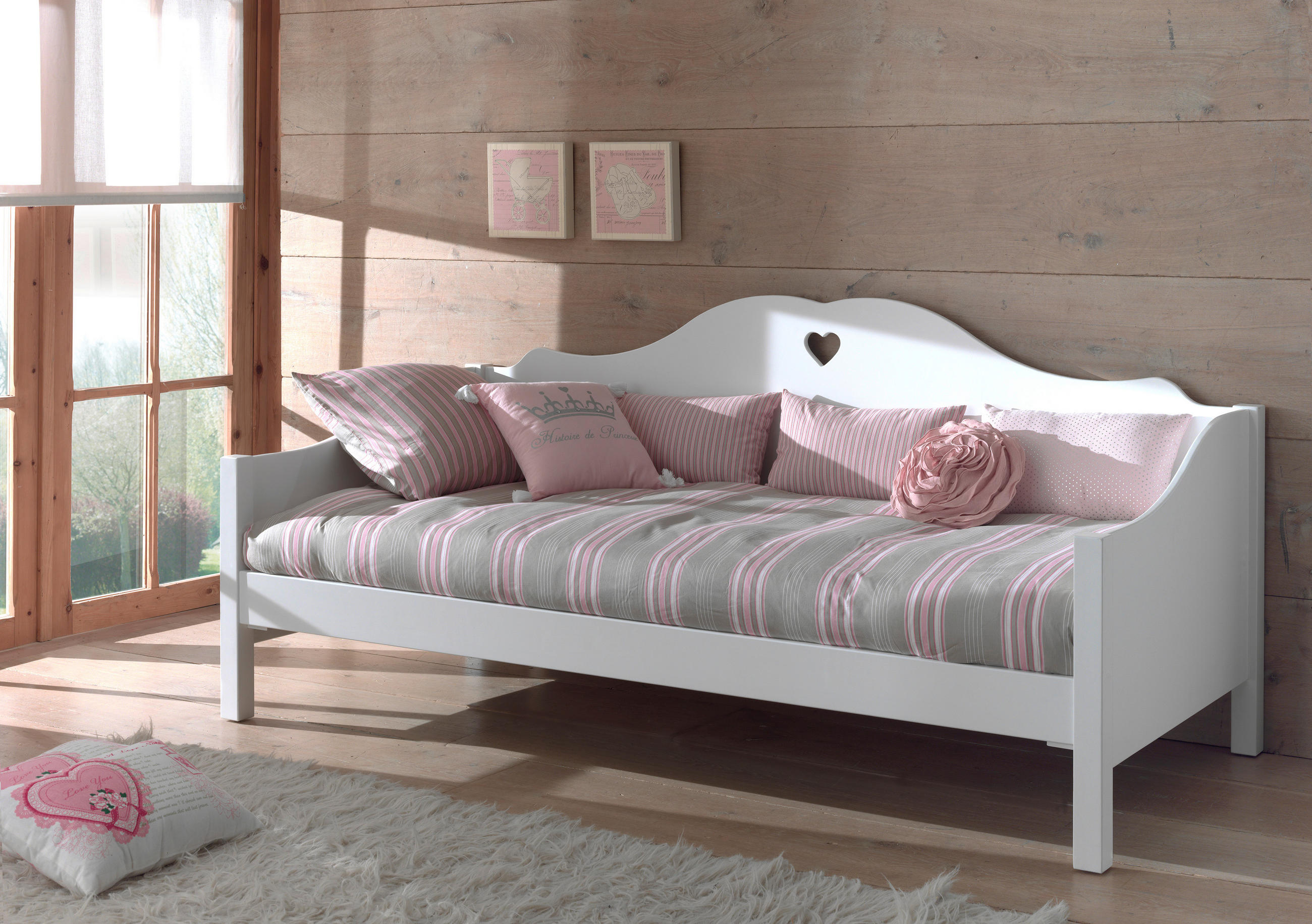 BETT 90/200 cm  in Weiß  - Weiß, KONVENTIONELL (90/200cm) - Vipack