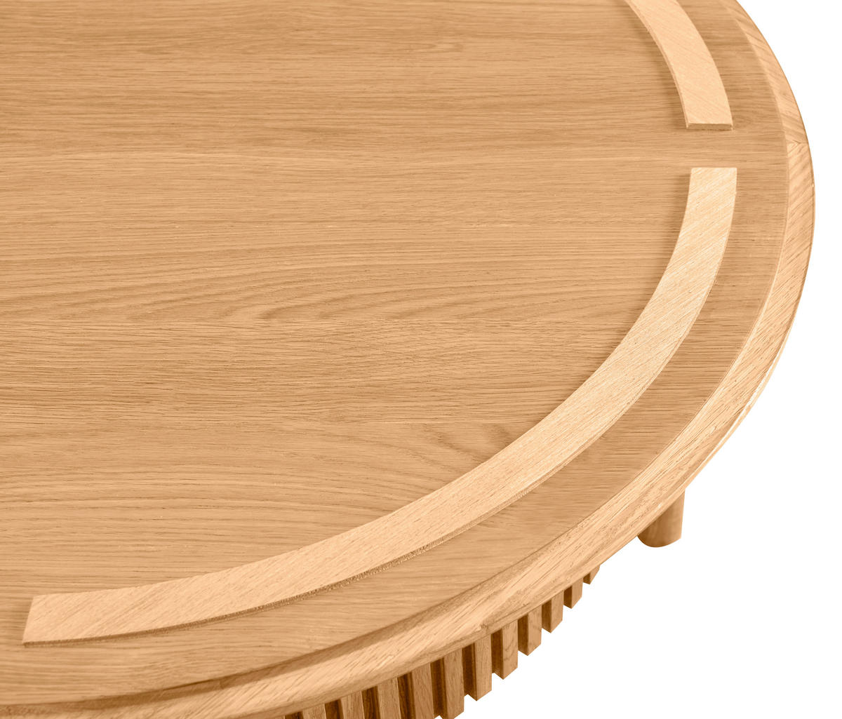 COUCHTISCH Eiche furniert, massiv 75/75/42 cm rund Naturfarben  - Eichefarben/Naturfarben, Natur, Holz/Holzwerkstoff (75/75/42cm) - Waldwelt