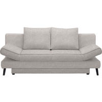 SCHLAFSOFA in Webstoff Hellgrau  - Hellgrau/Schwarz, Design, Textil/Metall (200/85/90cm) - Xora