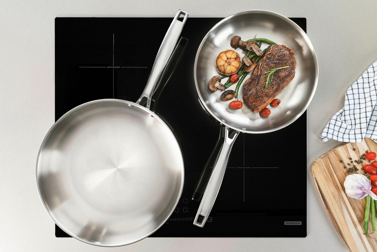 BRATPFANNE GRANO 30 cm  - Edelstahlfarben, Basics, Metall (30cm)