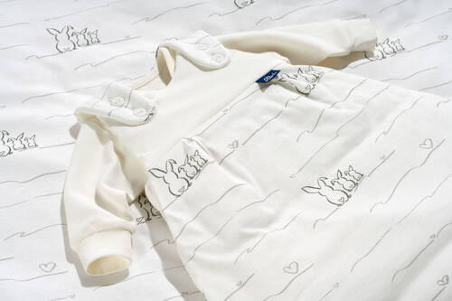 BABYSCHLAFSACKSET Häschen    62/68   - Dunkelgrau/Hellgrau, Basics, Textil (62/68null) - Alvi