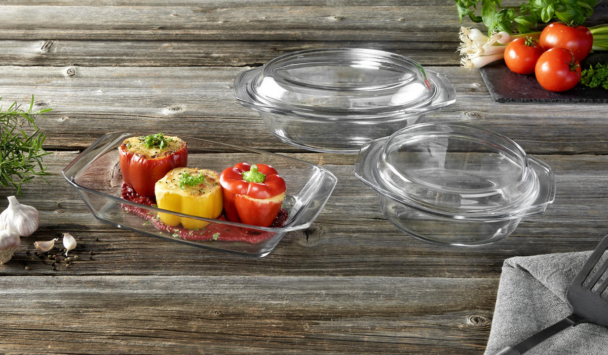 SET VASE PENTRU CUPTOR  5 piese  - străveziu, Basics, sticlă - Homeware