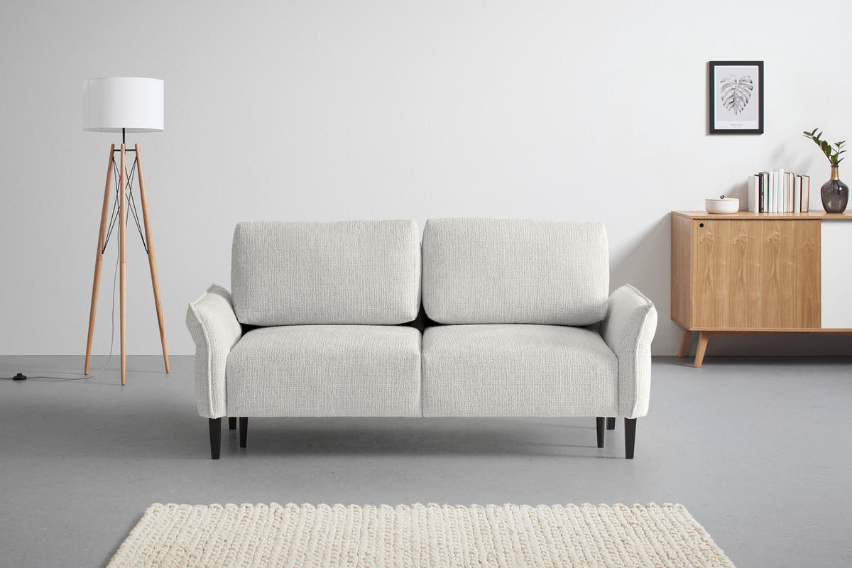 3-SITS SOFFA i vävt tyg ljusgrå  - ljusgrå/svart, Modern, trä/textil (183/85/92cm) - MID.YOU