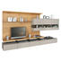WOHNWAND in Eichefarben, Grau - Edelstahlfarben/Eichefarben, Design, Glas/Holz (357,5/186,8/41,2-55,7cm) - Moderano WOHNWAND in Eichefarben, Grau - Edelstahlfarben/Eichefarben, Design, Glas/Holz (357,5/186,8/41,2-55,7cm) - Moderano