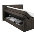 BOXSPRINGBETT 160/200 cm  in Braun  - Schwarz/Braun, KONVENTIONELL, Kunststoff/Textil (160/200cm) - Carryhome