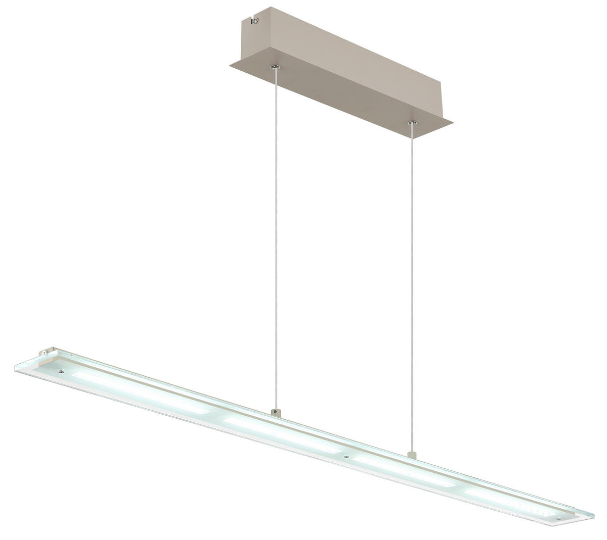 LED-HÄNGELEUCHTE Novak 115/9/150 cm  - Sandfarben/Klar, Design, Glas/Kunststoff (115/9/150cm) - Globo