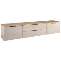 LOWBOARD  200/42,4/44,4 cm 2 Schublade(n) Beimöbel erhältlich, stehend  - Kaschmir/Eichefarben, Design, Holzwerkstoff/Kunststoff (200/42,4/44,4cm) - Carryhome
