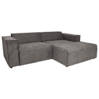 ECKSOFA Grau Struktur  - Schwarz/Hellblau, Design, Kunststoff/Textil (234/161cm) - P & B